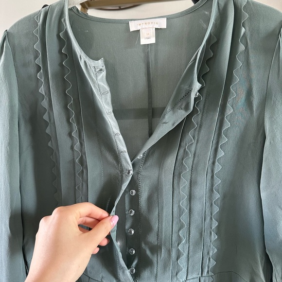 Intropia olive long sleeve dress - Picture 7 of 7